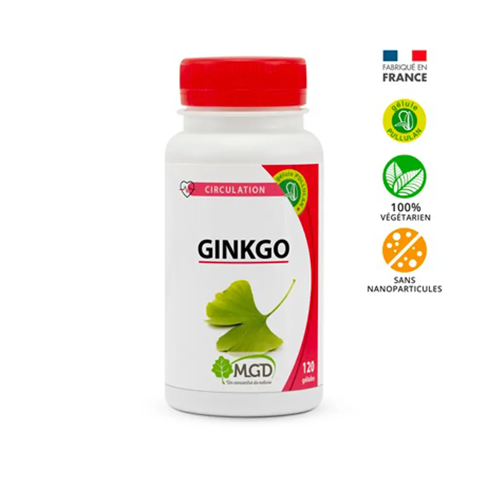 Ginkgo MGD pour améliorer la circulation sanguine et la mémoire naturellement