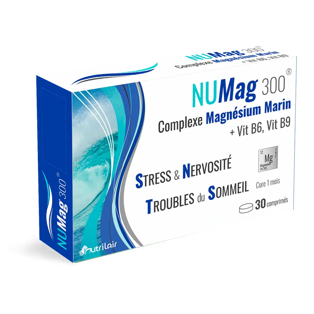 NUMag 300 magnésium marin contre stress, nervosité et troubles du sommeil