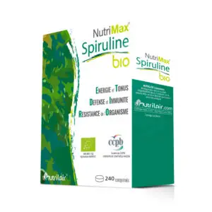 Spiruline bio NutriMax énergie, tonus et défense immunitaire