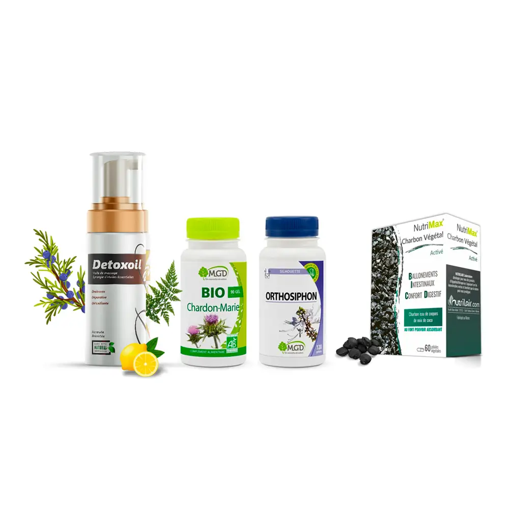 Pack Détox Chardon-Marie Orthosiphon Charbon Activé Detoxoil – Purification naturelle | BioEkleel