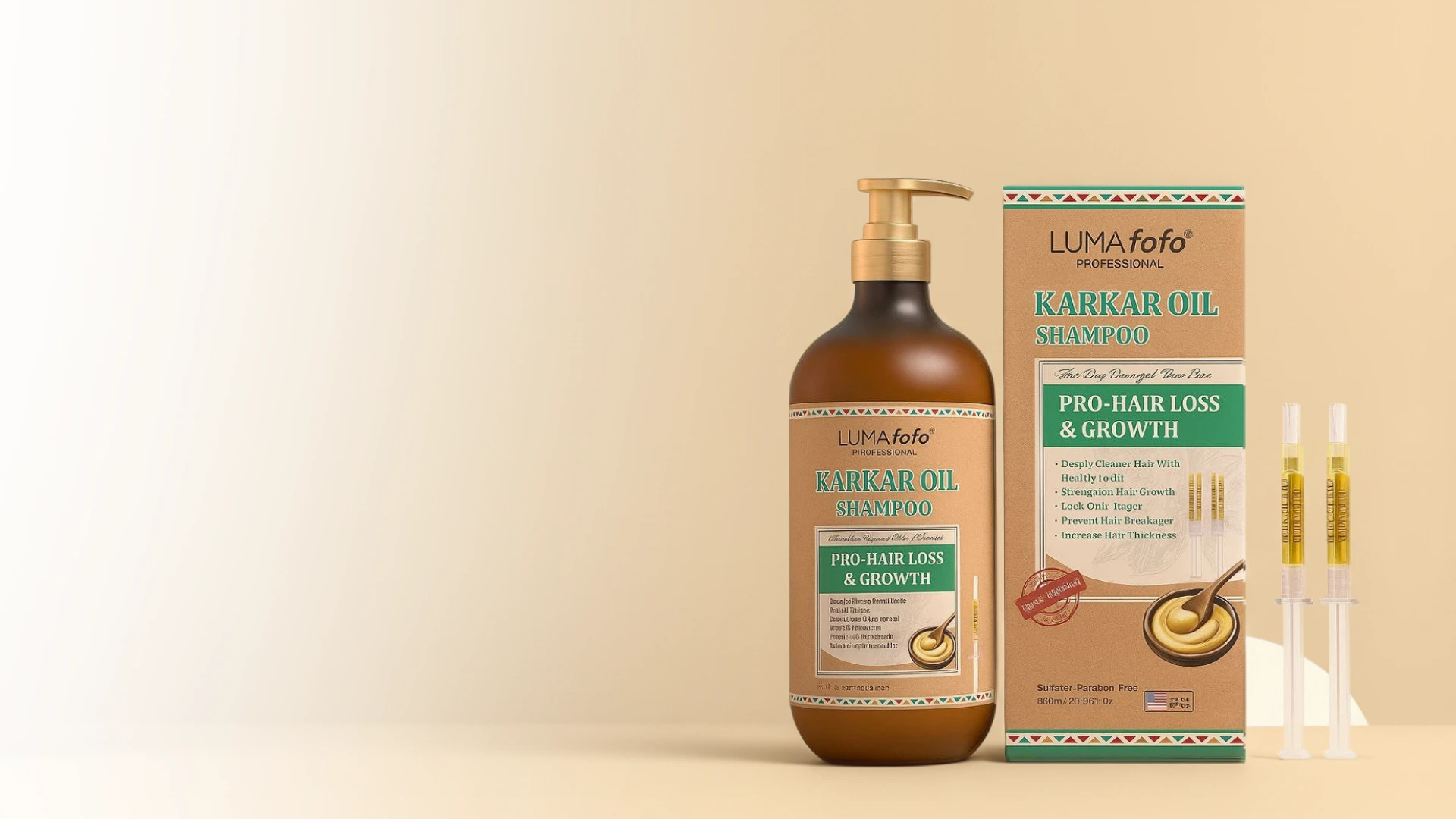 Shampoing LUMA FOFO Karkar Oil – Soin nettoyant et nourrissant pour cheveux secs et abîmés